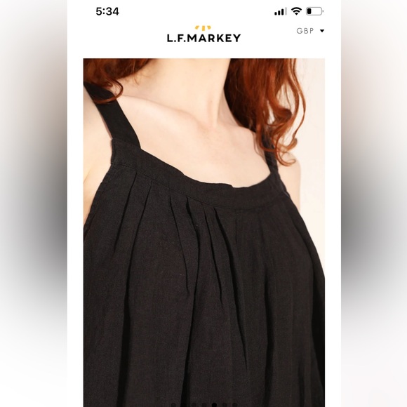 LF Markey Basic Linen Romper - Black Sz 12 - Picture 3 of 7